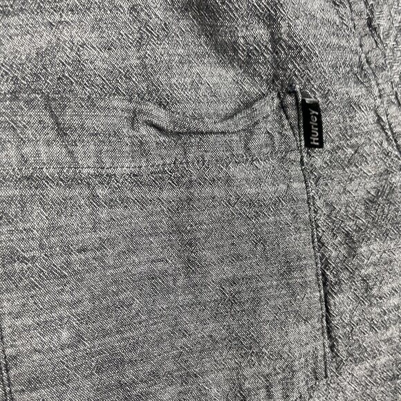 Hurley Shirt Mens Grey Summer Button Down Short Sleeve Collared Size XXL - Picture 8 of 16